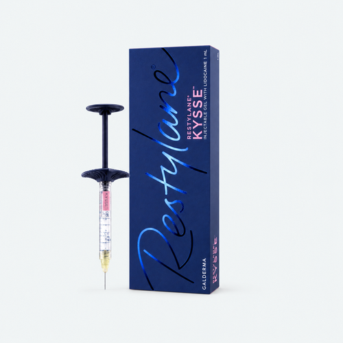 Restylane Kysse Lidocaine, förpackning och spruta
