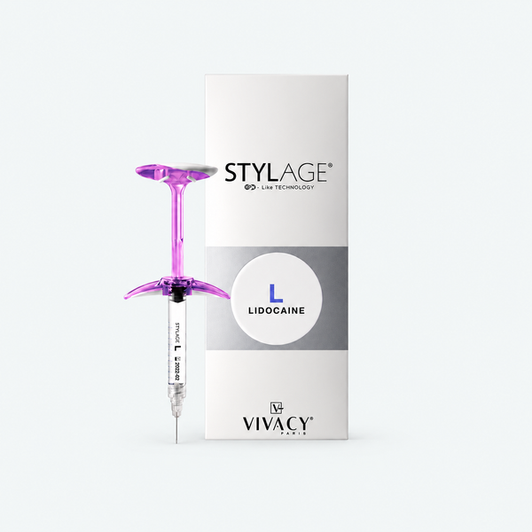 Stylage Bi-Soft L Lidocaine, förpackning och spruta